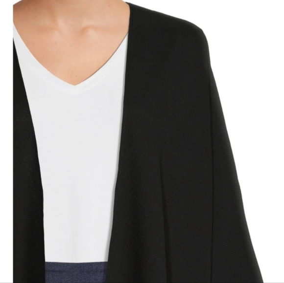 Time and Tru Women's Waterfall Layering Piece One Size Fits Most Black - Picture 2 of 6